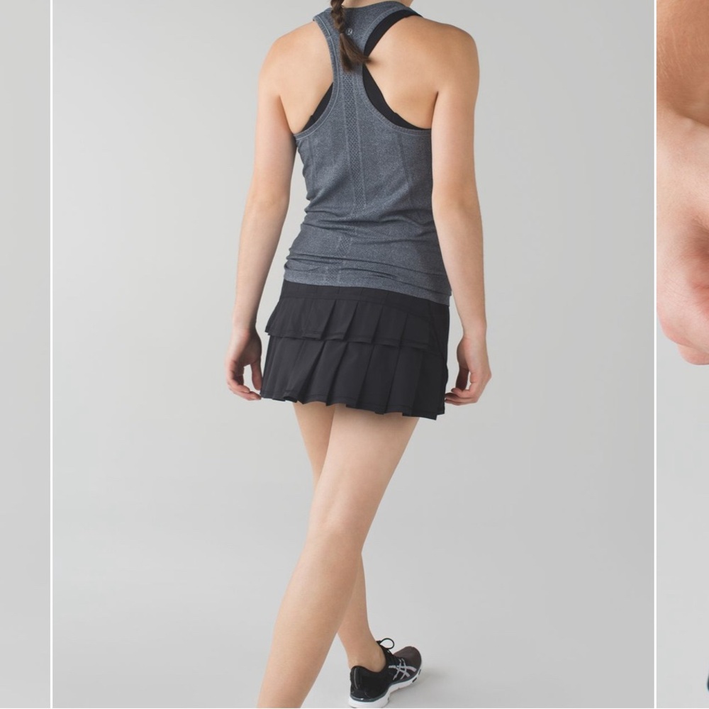 Lululemon Run Pace Setter Skirt Black Size 6 EXCELLENT Used Condition